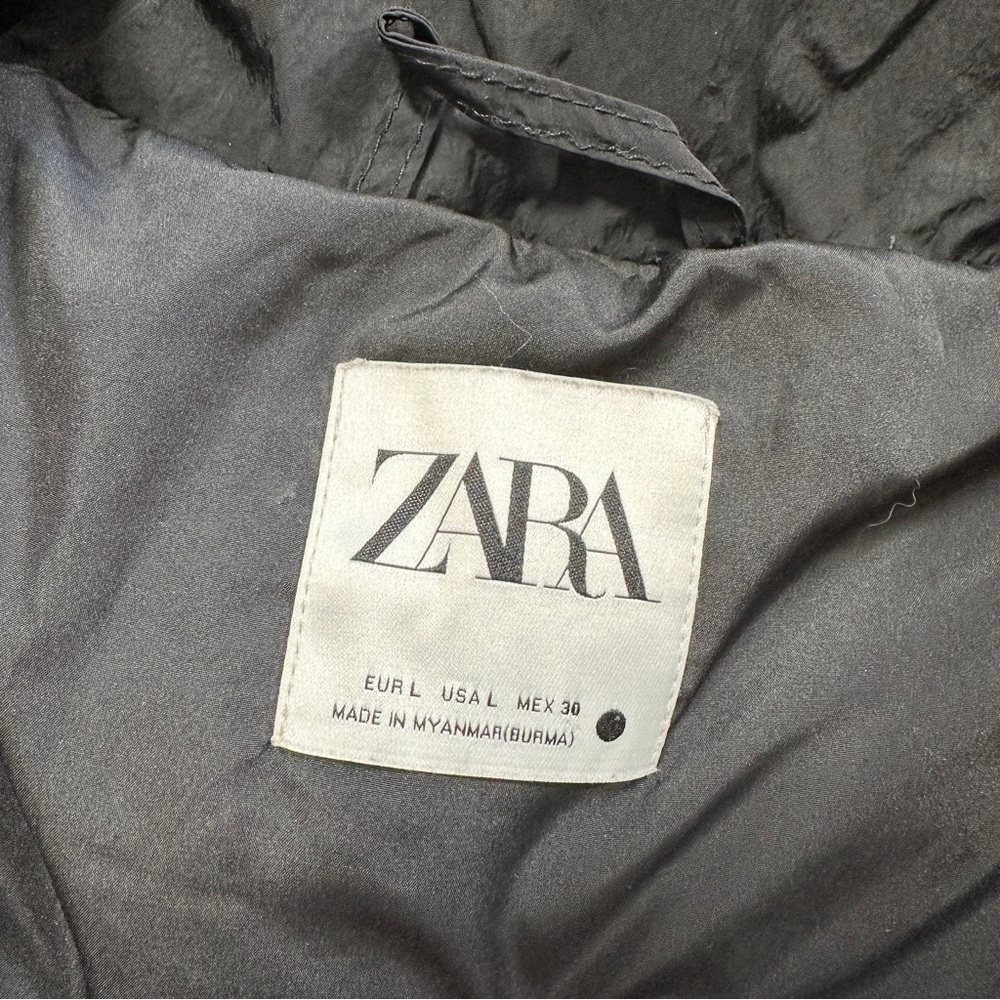 Zara Women’s ComfortTemp Thermal Insulation Puffer Jacket Crop in Black L - Picture 10 of 16